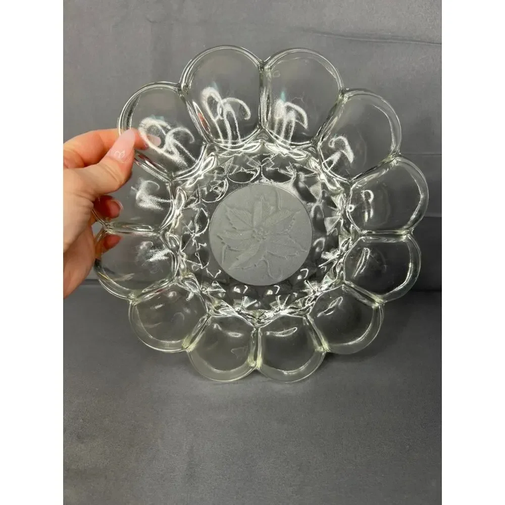 Vintage Princess House Deviled Egg Tray Floral Excellent